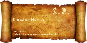 Kasuba Márta névjegykártya